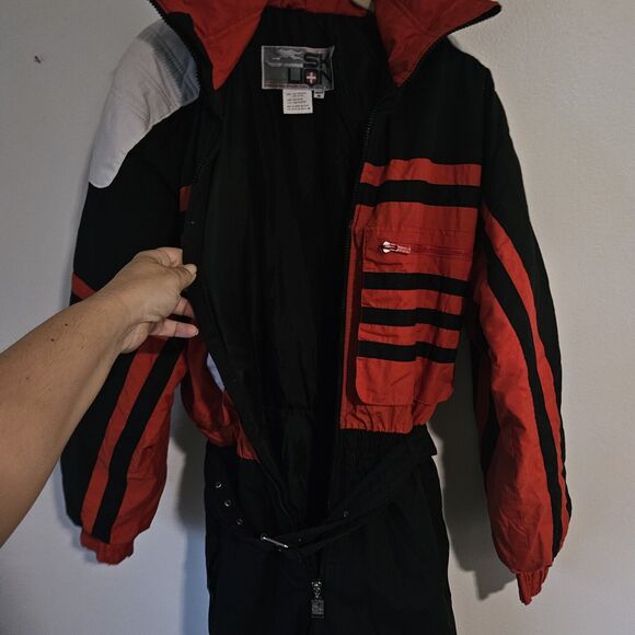 Vtg Ski Lion One Piece Ski Suit Snowsuit Snow Bib Jacket Pant 80s 90 Men's M EUC - Picture 3 of 13